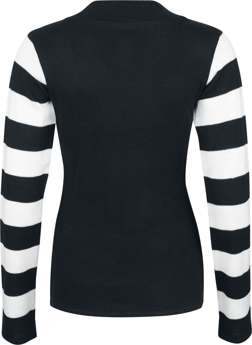 Sweat-shirt  de Poizen Industries - Revel Top - XS à 3XL - pour Femme - noir/blanc - Poizen Industries - View 2