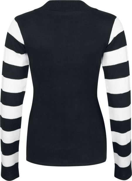 Sweat-shirt  de Poizen Industries - Revel Top - XS à 3XL - pour Femme - noir/blanc - Poizen Industries - View 2