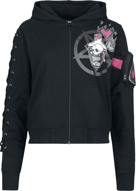 Sweat-shirt zippé à capuche  de Cupcake Cult - Death Potion - Sweat à Capuche - S à 3XL - pour Femme - noir - Cupcake Cult