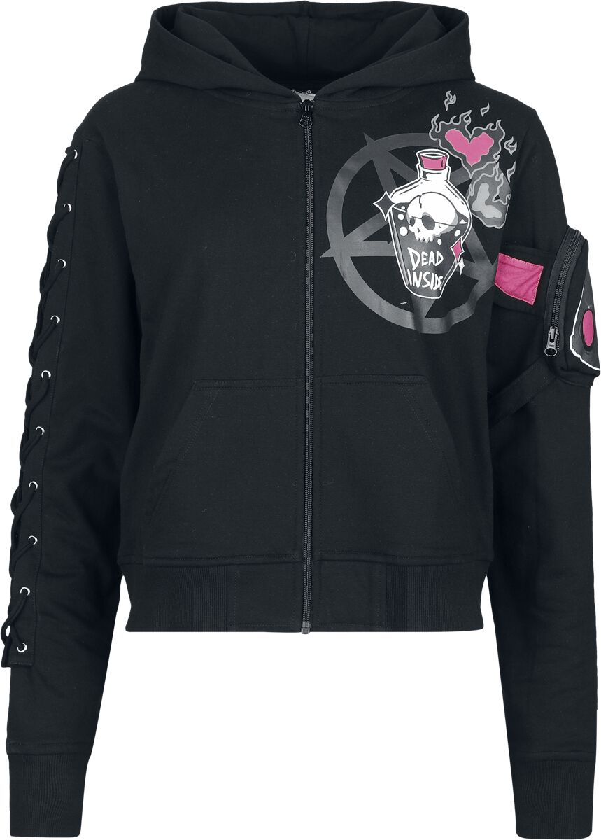 Sweat-shirt zippé à capuche  de Cupcake Cult - Death Potion - Sweat à Capuche - S à 3XL - pour Femme - noir - Cupcake Cult