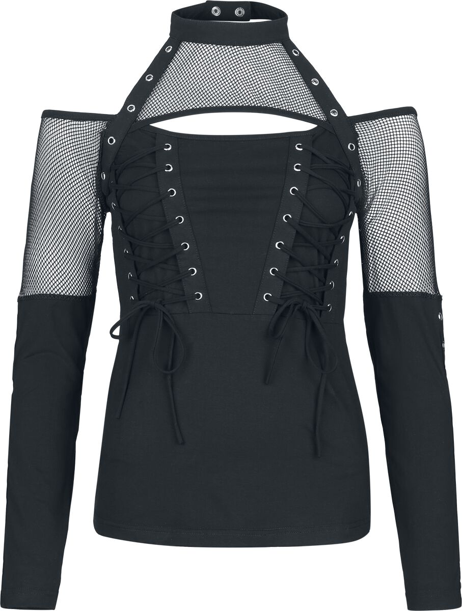 T-shirt manches longues  de Chemical Black - Waneta Top - XS à XXL - pour Femme - noir - Chemical Black