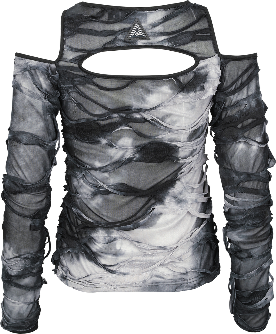 T-shirt manches longues  de Chemical Black - Viola Top - XS à L - pour Femme - noir/gris - Chemical Black - View 2