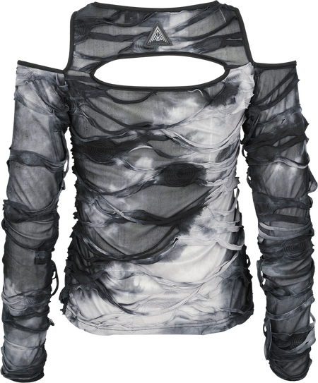 T-shirt manches longues  de Chemical Black - Viola Top - XS à S - pour Femme - noir/gris - Chemical Black - View 2