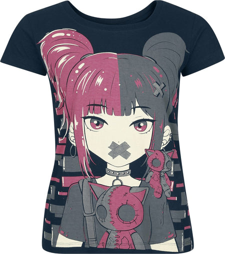 T-Shirt Manches courtes  de Cupcake Cult - Cute Goth - T-Shirt - L à 3XL - pour Femme - noir - Cupcake Cult