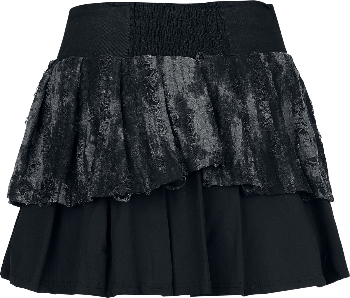 Jupe courte  de Heartless - Nicandra Skirt - XS à 4XL - pour Femme - noir/gris - Heartless - View 2