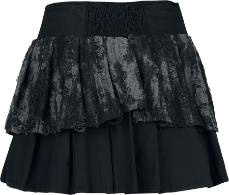 Jupe courte  de Heartless - Nicandra Skirt - XS à 4XL - pour Femme - noir/gris - Heartless - View 2