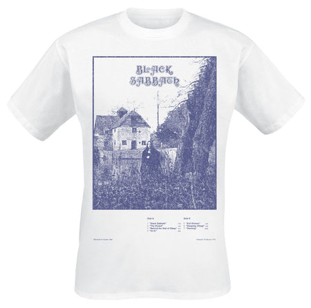 T-Shirt Manches courtes  de Black Sabbath - Self Titled Tracklist - S à 3XL - pour Homme - blanc - Black Sabbath