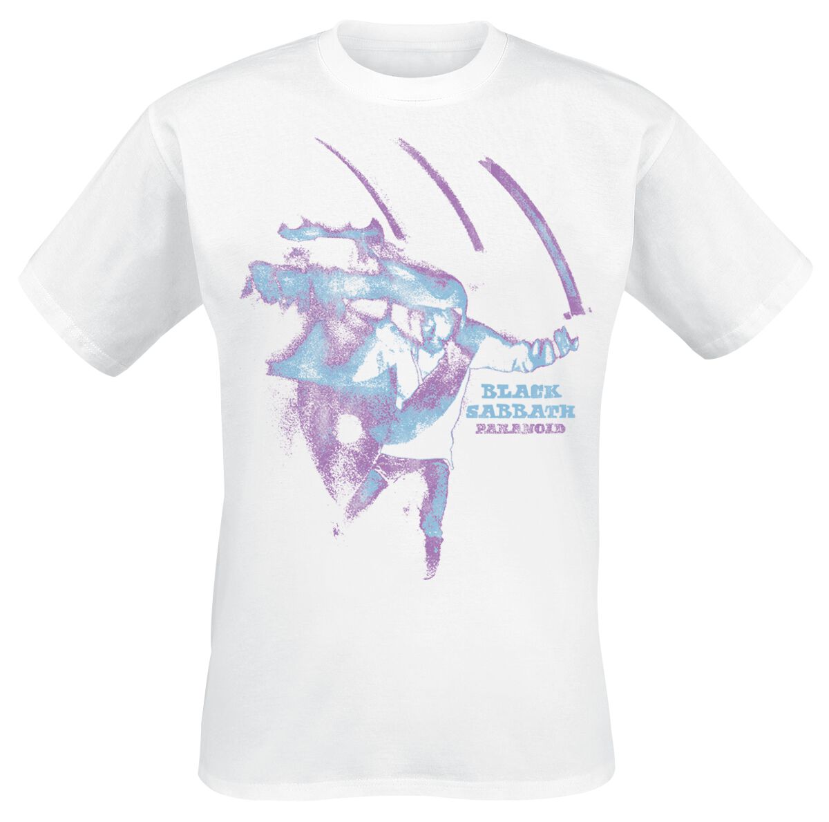 T-Shirt Manches courtes  de Black Sabbath - Paranoid - S à 3XL - pour Homme - blanc - Black Sabbath