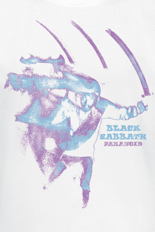 T-Shirt Manches courtes  de Black Sabbath - Paranoid - S à 3XL - pour Homme - blanc - Black Sabbath - View 2