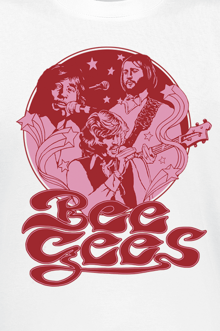 T-Shirt Manches courtes  de Bee Gees - Groove - S à 3XL - pour Homme - blanc - Bee Gees - View 2