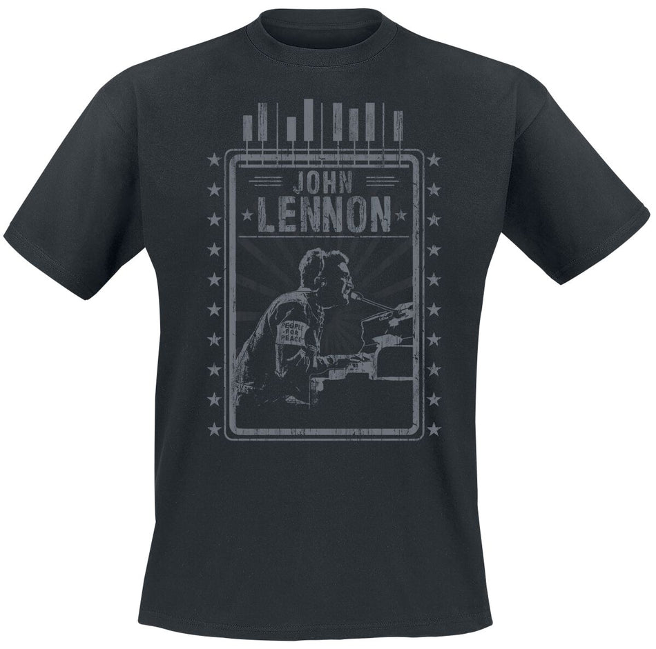 T-Shirt Manches courtes  de John Lennon - Piano - S à 3XL - pour Homme - noir - John Lennon