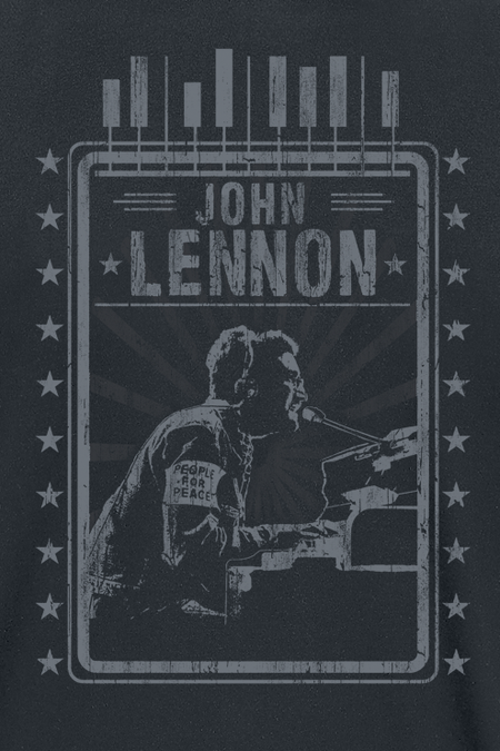 T-Shirt Manches courtes  de John Lennon - Piano - S à 3XL - pour Homme - noir - John Lennon - View 2