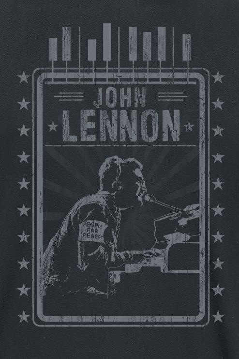 T-Shirt Manches courtes  de John Lennon - Piano - S à 3XL - pour Homme - noir - John Lennon - View 2