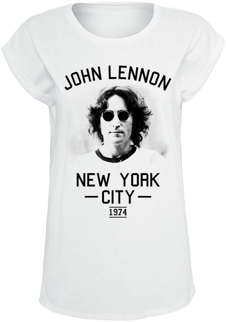 T-Shirt Manches courtes  de John Lennon - NYC 1974 - S à XL - pour Femme - blanc - John Lennon