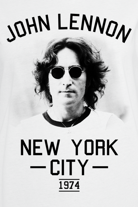 T-Shirt Manches courtes  de John Lennon - NYC 1974 - S à XL - pour Femme - blanc - John Lennon - View 2
