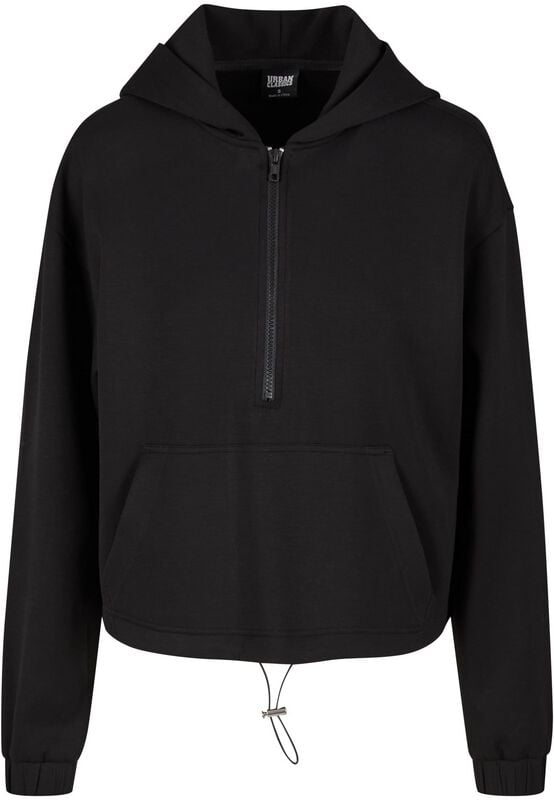 Sweat-shirt à capuche  de Urban Classics - Sweat à Capuche Zippé Soft Touch - XS à XL - pour Femme - noir - Urban Classics