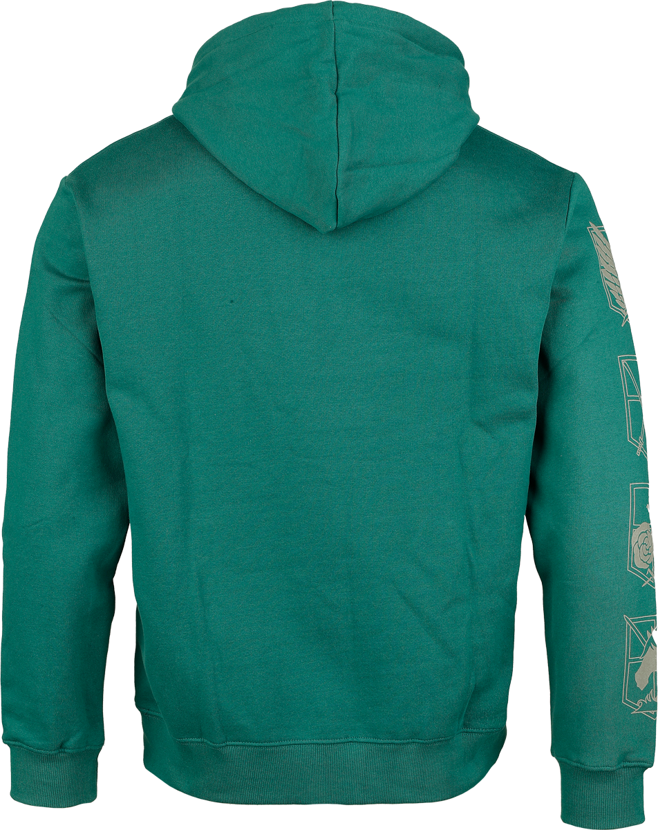 Sweat-shirt à capuche  de L'Attaque Des Titans - Flügel der Freiheit - Logo - M à XXL - pour Homme - vert - L'Attaque Des Titans - View 2