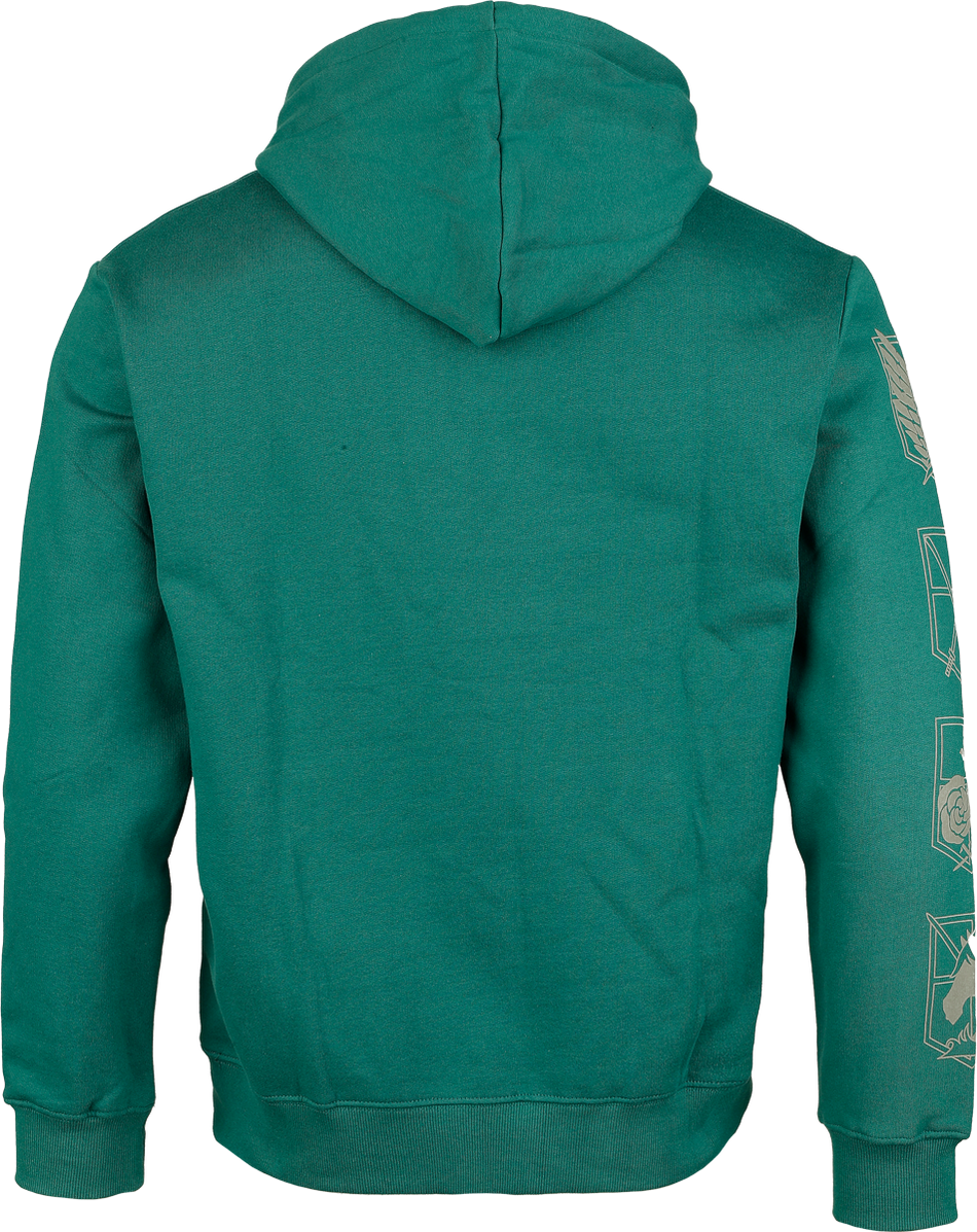 Sweat-shirt à capuche  de L'Attaque Des Titans - Flügel der Freiheit - Logo - M à XXL - pour Homme - vert - L'Attaque Des Titans - View 2