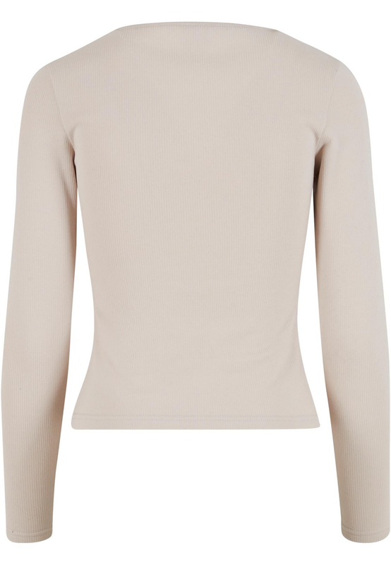 T-shirt manches longues  de Urban Classics - Haut Manches Longues Slim Thermique - XS à XL - pour Femme - gris - Urban Classics - View 2