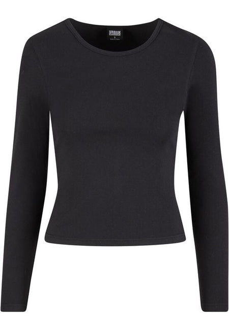 T-shirt manches longues  de Urban Classics - Haut Manches Longues Slim Thermique - XS à XL - pour Femme - noir - Urban Classics