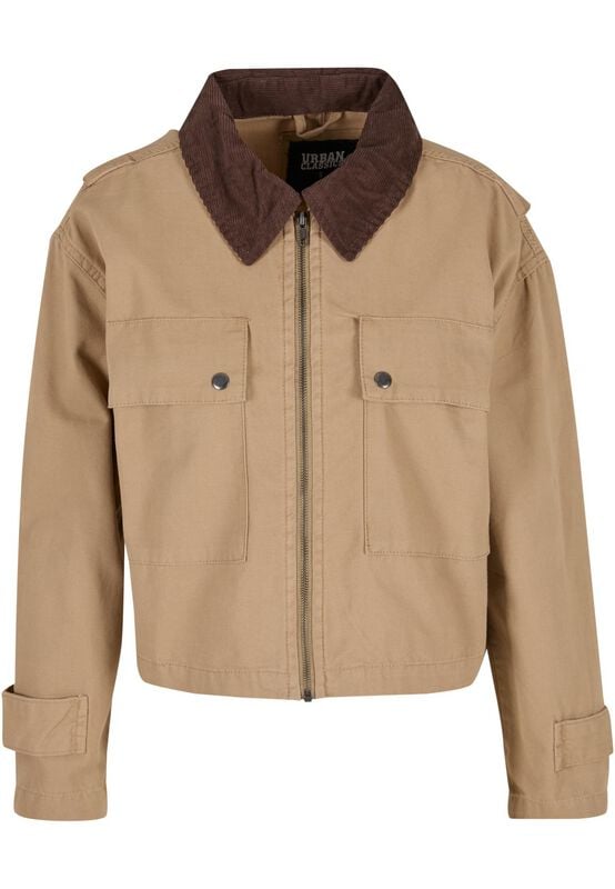 Veste mi-saison  de Urban Classics - Veste Courte en Coton Femme - XS à XL - pour Femme - beige - Urban Classics