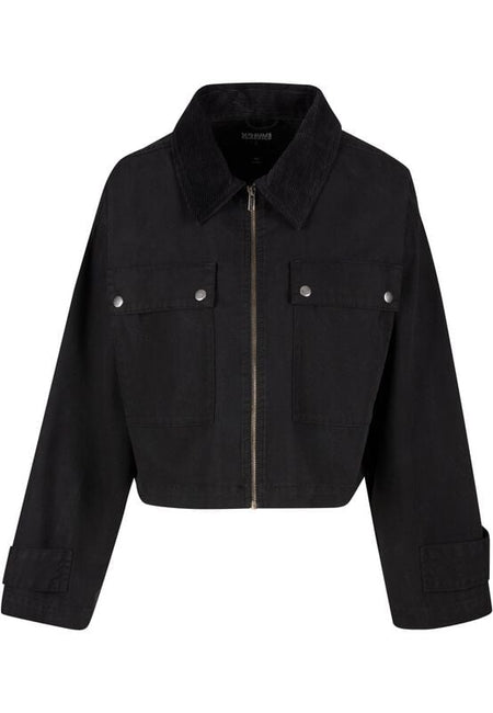 Veste mi-saison  de Urban Classics - Veste Courte en Coton Femme - XS à XL - pour Femme - noir - Urban Classics