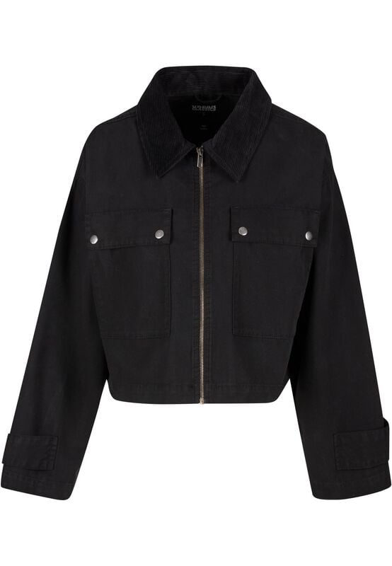 Veste mi-saison  de Urban Classics - Veste Courte en Coton Femme - XS à XL - pour Femme - noir - Urban Classics