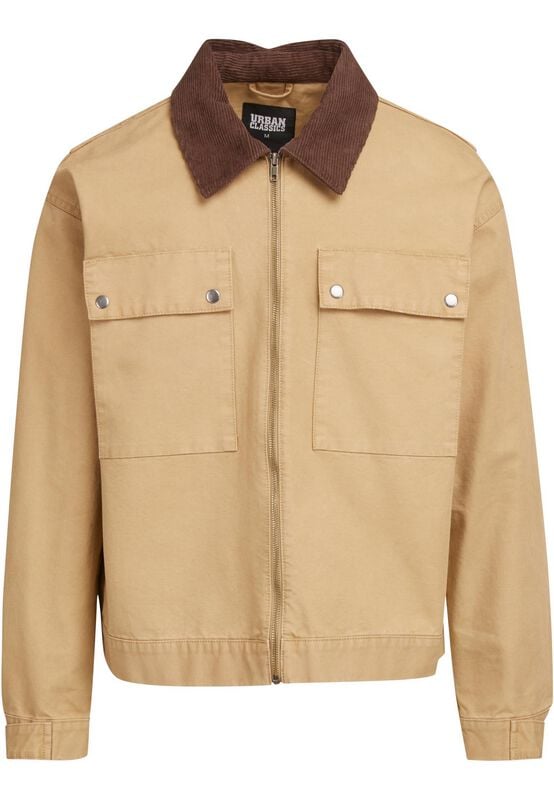 Veste mi-saison  de Urban Classics - Veste en Coton Homme - S à XXL - pour Homme - beige - Urban Classics