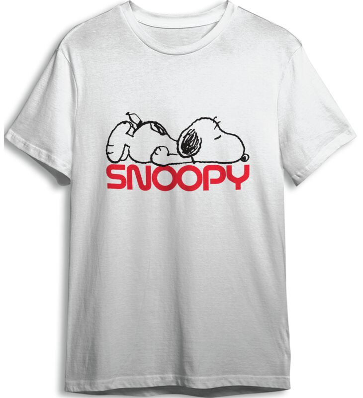 T-Shirt Manches courtes  de Snoopy - S à XL - pour Homme - blanc - Snoopy