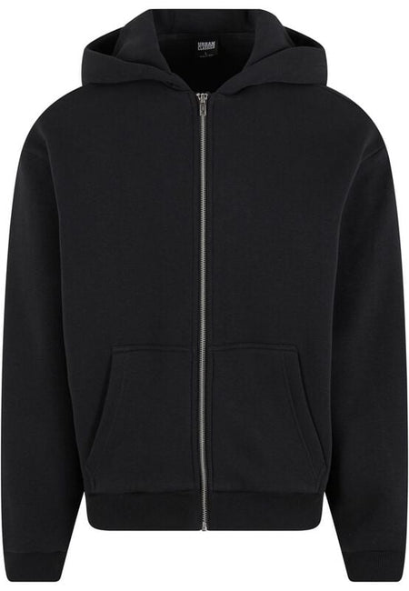 Sweat-shirt zippé à capuche  de Urban Classics - Sweat à Capuche Fluffy - S à XXL - pour Homme - noir - Urban Classics