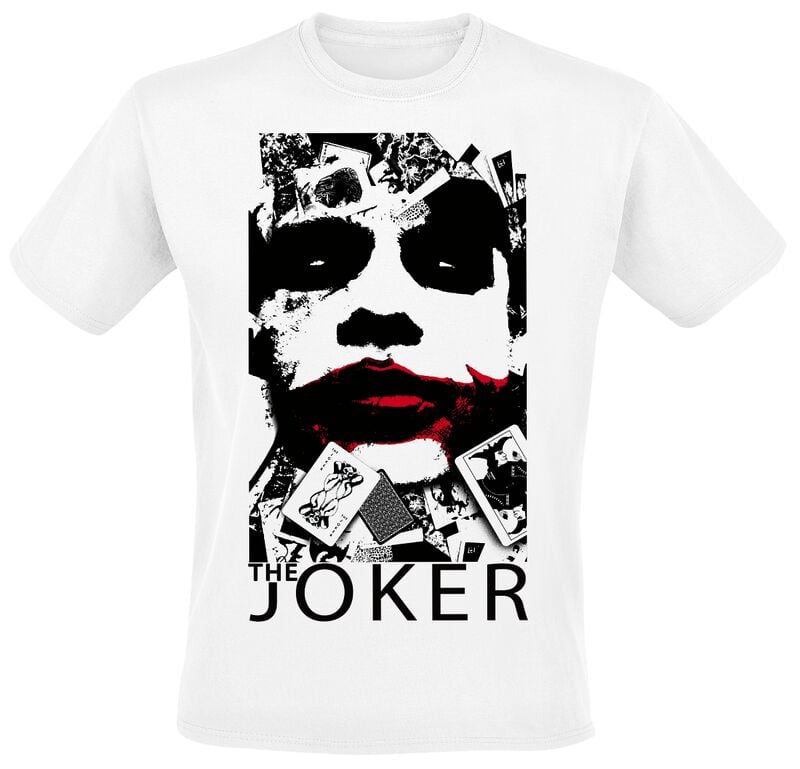 T-Shirt Manches courtes  de Batman - The Joker - Red Lips - S à 5XL - pour Homme - blanc - Batman