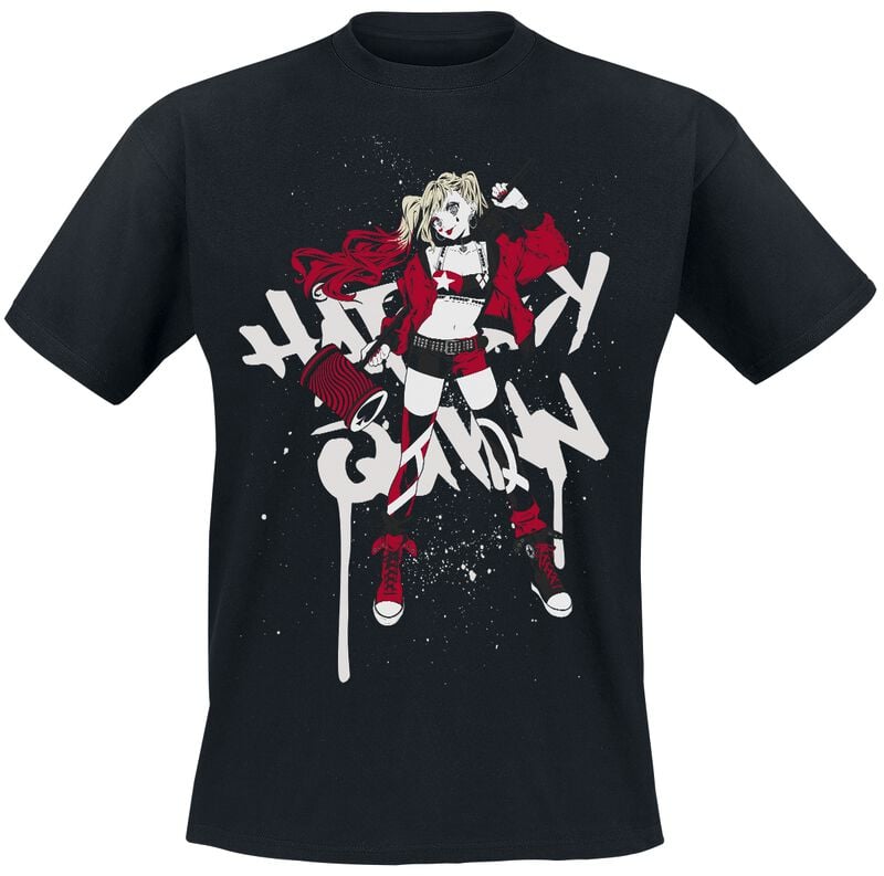 T-Shirt Manches courtes  de Batman - Harley Quinn - Manga Style - S à 4XL - pour Homme - noir - Batman