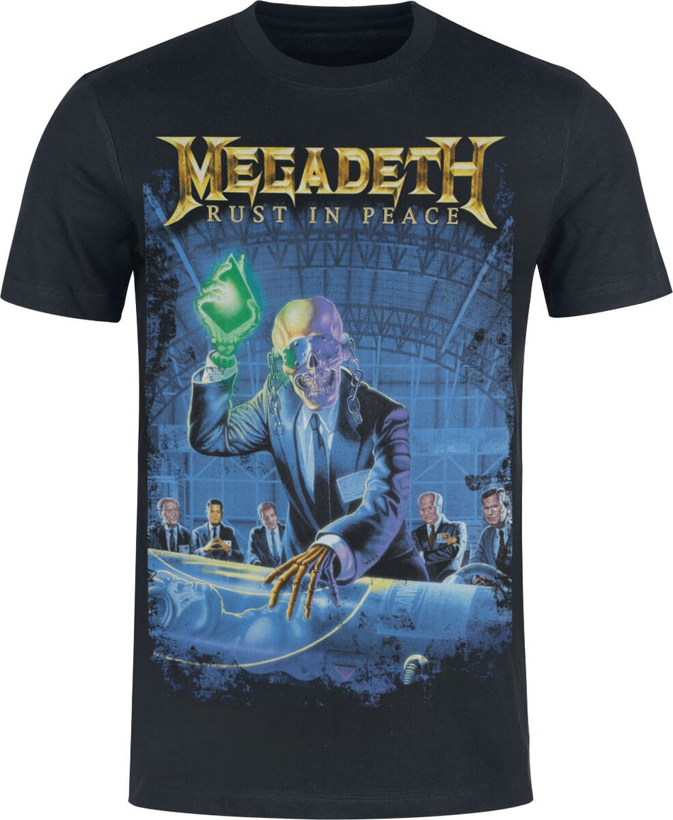 T-Shirt Manches courtes  de Megadeth - Rust in peace - Heavyweight - S à 5XL - pour Homme - noir - Megadeth