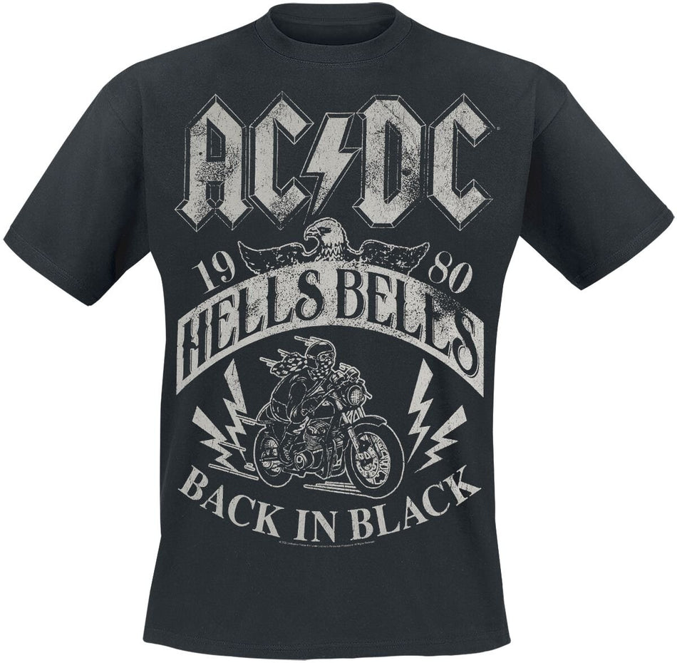 T-Shirt Manches courtes  de AC/DC - Hells Bells 1980 - Heavyweight - S à 5XL - pour Homme - noir - AC/DC
