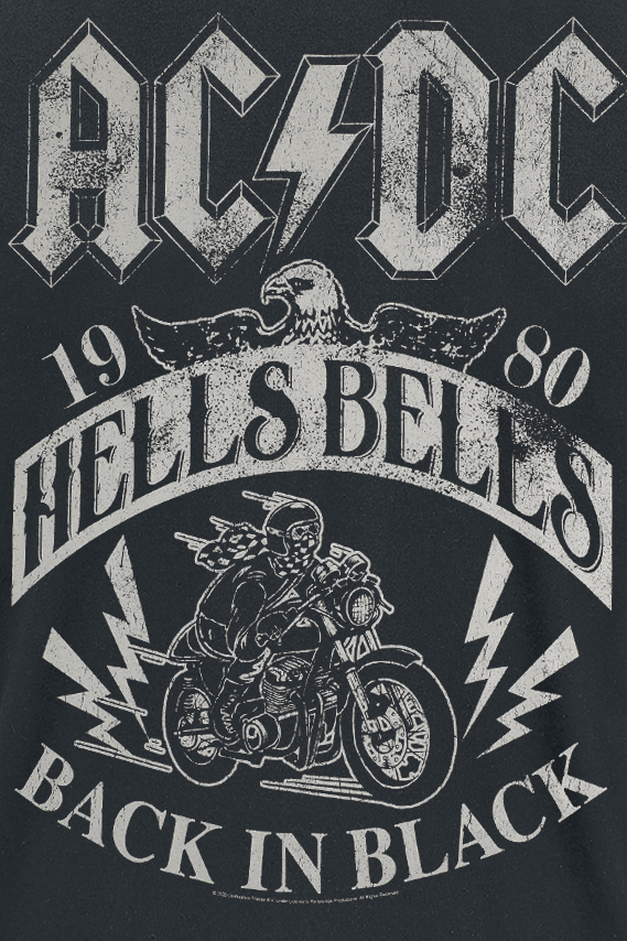 T-Shirt Manches courtes  de AC/DC - Hells Bells 1980 - Heavyweight - S à 5XL - pour Homme - noir - AC/DC - View 2