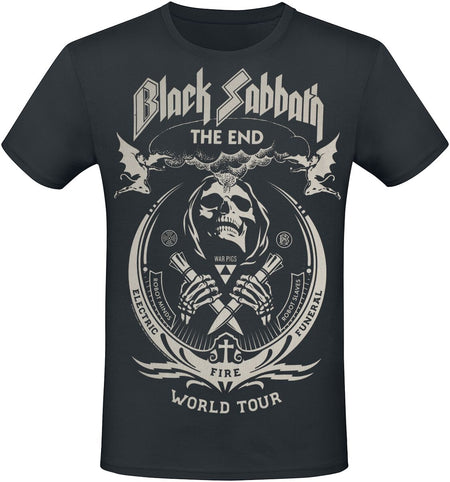 T-Shirt Manches courtes  de Black Sabbath - The End Grim Reaper - Heavyweight - S à 5XL - pour Homme - noir - Black Sabbath
