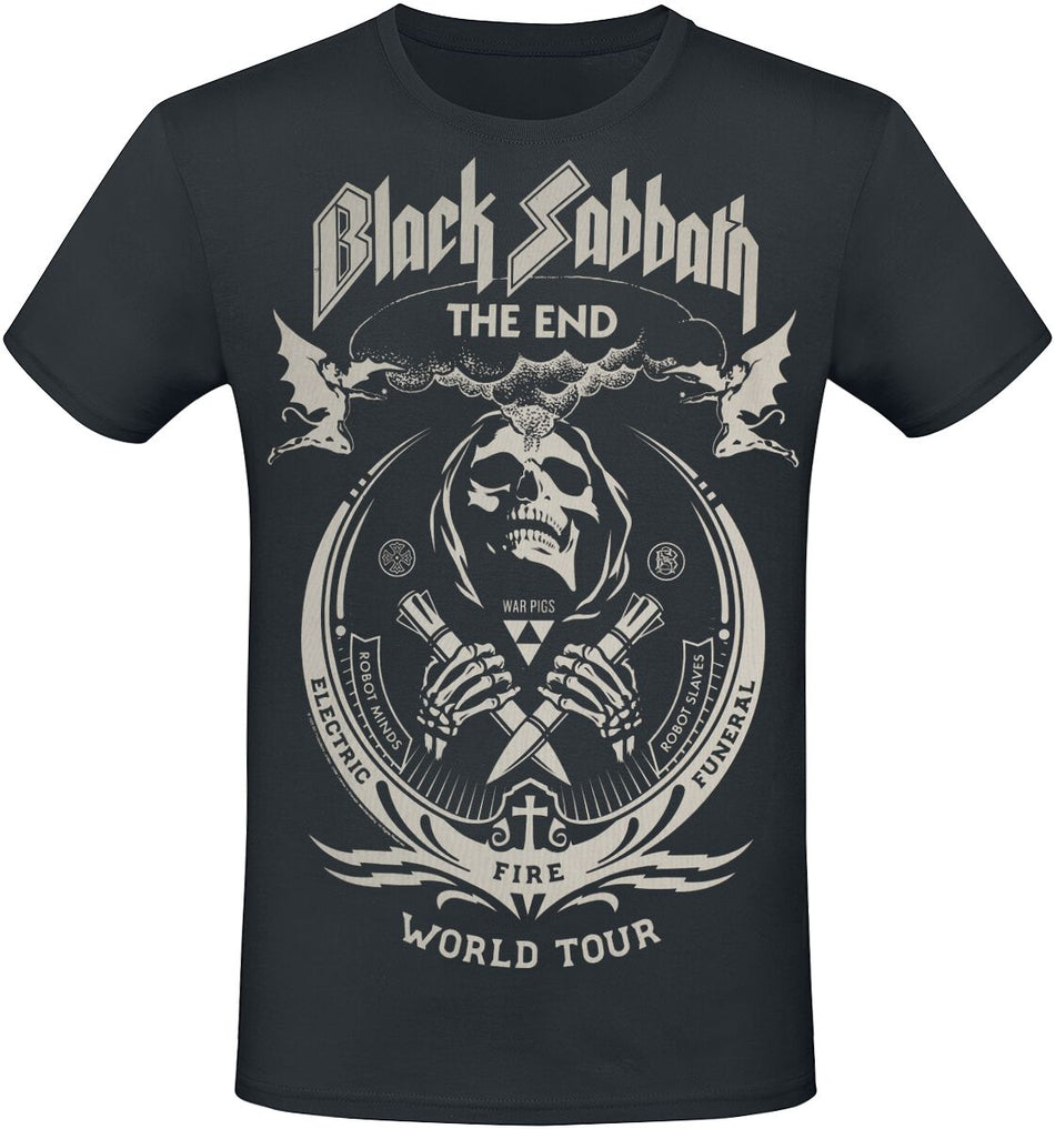 T-Shirt Manches courtes  de Black Sabbath - The End Grim Reaper - Heavyweight - S à 5XL - pour Homme - noir - Black Sabbath