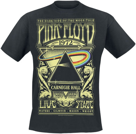 T-Shirt Manches courtes  de Pink Floyd - The Dark Side Of The Moon - Live On Stage 1972 - Heavyweight - S à 3XL - pour Homme - noir - Pink Floyd