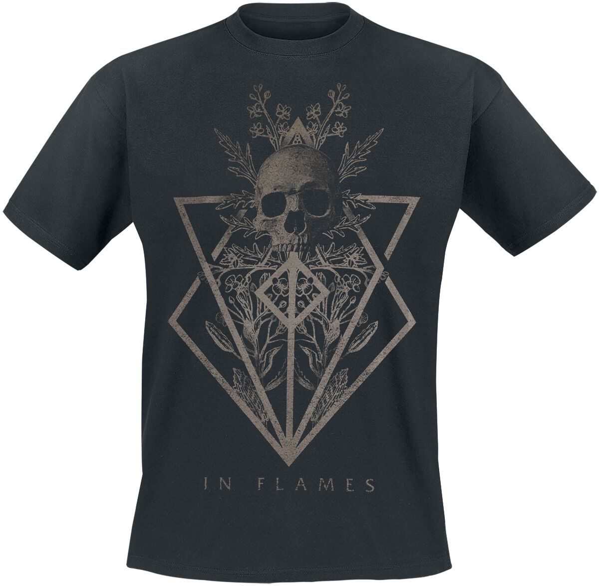 T-Shirt Manches courtes  de In Flames - Skull - Heavyweight - S à 4XL - pour Homme - noir - In Flames