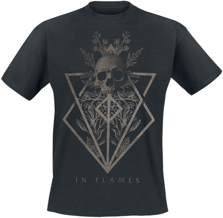 T-Shirt Manches courtes  de In Flames - Skull - Heavyweight - S à 4XL - pour Homme - noir - In Flames