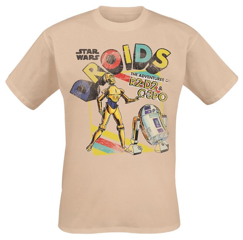 T-Shirt Manches courtes Disney de Star Wars - Droids - The Adventure - S à XL - pour Homme - naturel - Star Wars