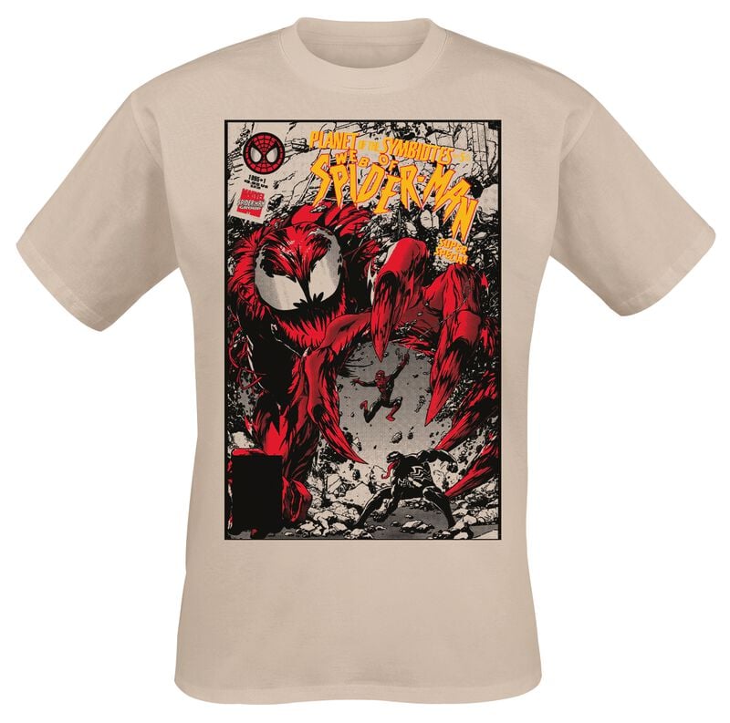 T-Shirt Manches courtes Disney de Spider-Man - Planet of the Symbiotes - Couverture - S à XXL - pour Homme - naturel - Spider-Man