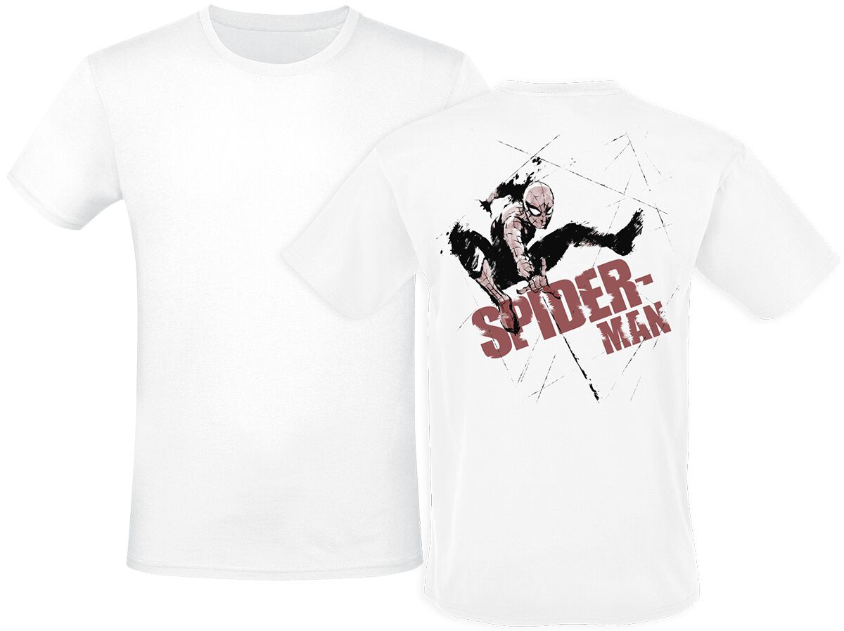 T-Shirt Manches courtes Disney de Spider-Man - Brush Off - S à XXL - pour Homme - blanc - Spider-Man