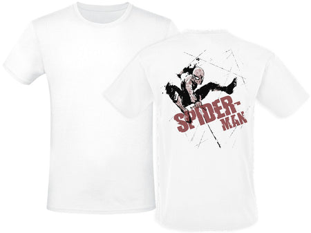 T-Shirt Manches courtes Disney de Spider-Man - Brush Off - S à XXL - pour Homme - blanc - Spider-Man