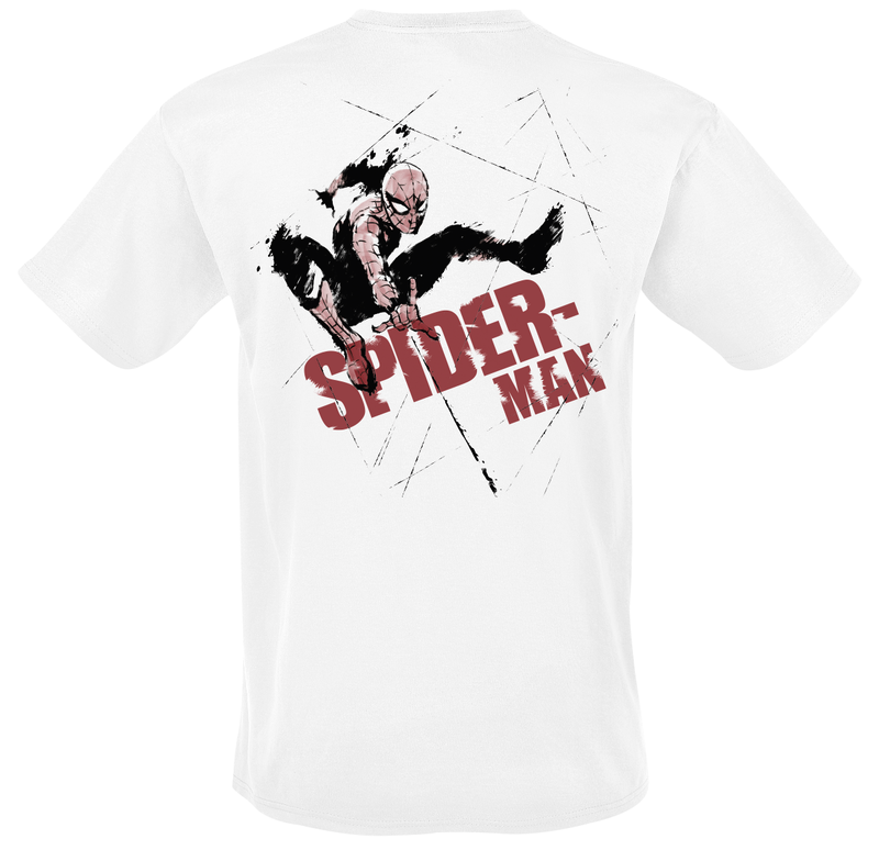 T-Shirt Manches courtes Disney de Spider-Man - Brush Off - S à XXL - pour Homme - blanc - Spider-Man - View 2