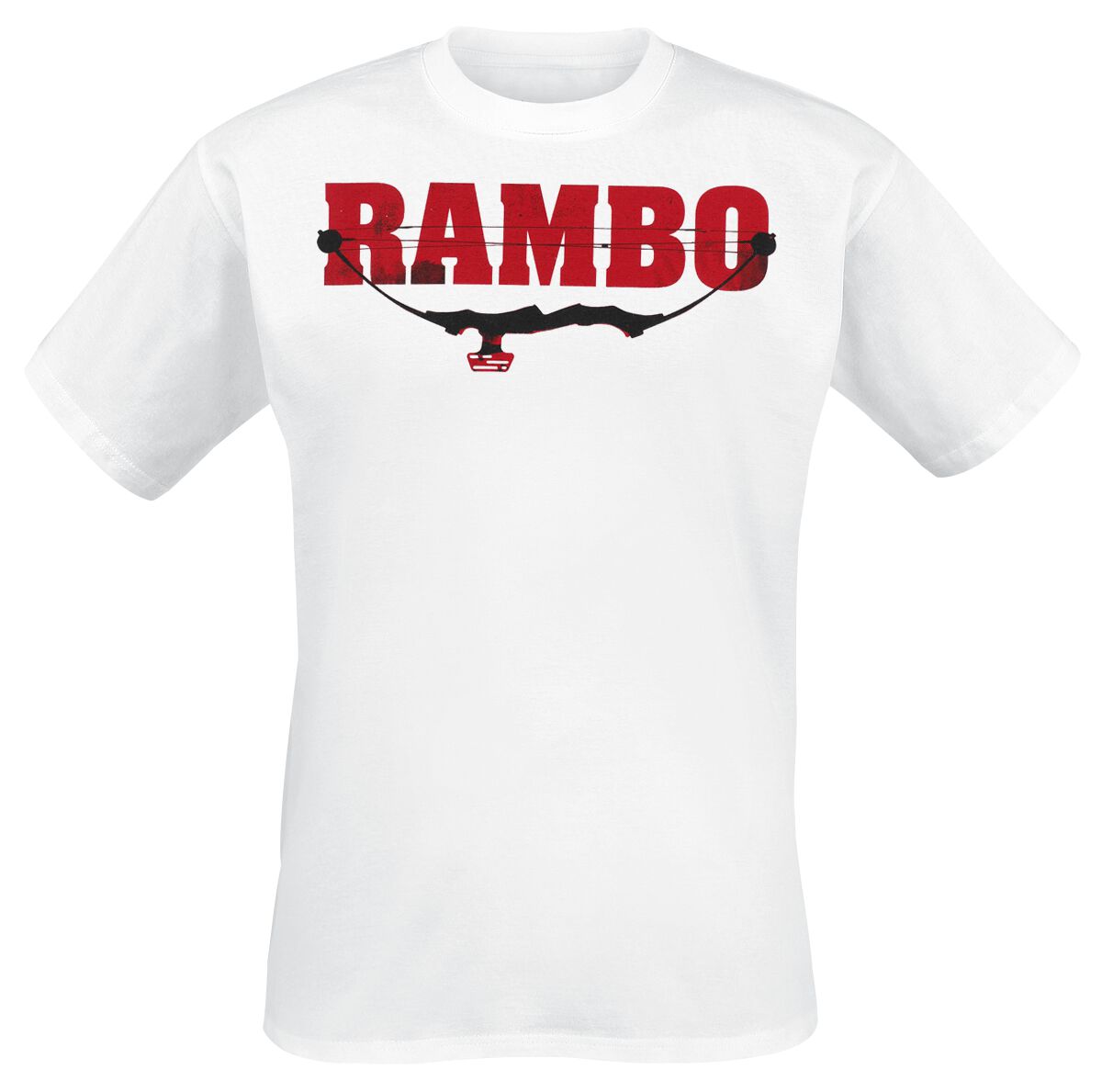 T-Shirt Manches courtes  de Rambo - First Blood Part 2 - S à XXL - pour Homme - blanc - Rambo