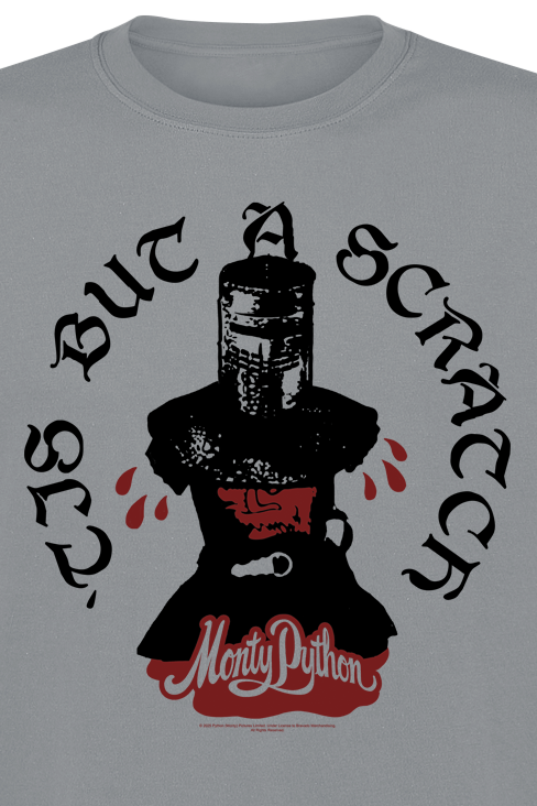 T-Shirt Manches courtes  de Monty Python - Black Night Scratch - M à 3XL - pour Homme - gris - Monty Python - View 2