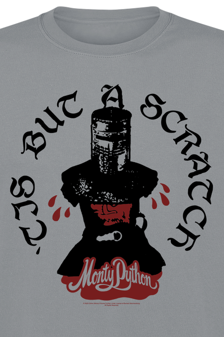 T-Shirt Manches courtes  de Monty Python - Black Night Scratch - M à 3XL - pour Homme - gris - Monty Python - View 2