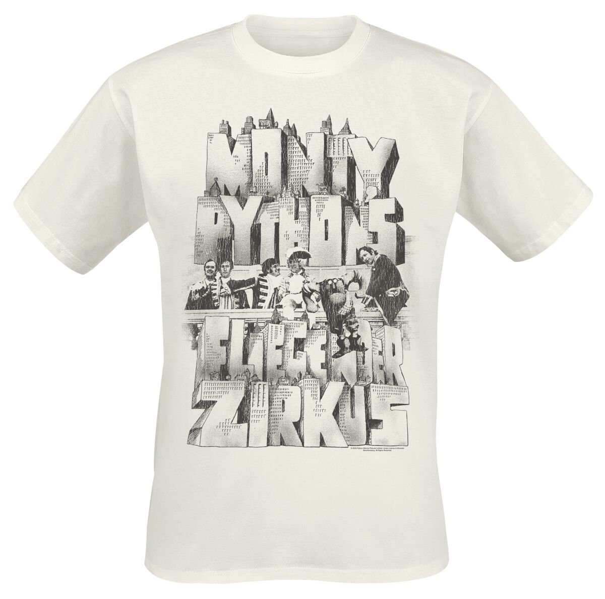 T-Shirt Manches courtes  de Monty Python - Fliegender Zirkus - M à 3XL - pour Homme - naturel - Monty Python