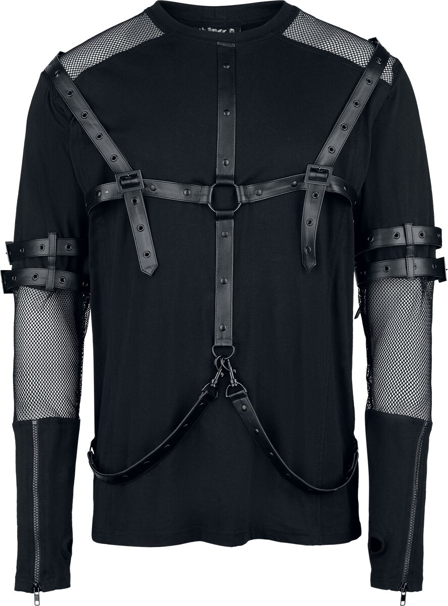 T-shirt manches longues Gothic de Heartless - Harland - Haut - L à XXL - pour Homme - noir - Heartless